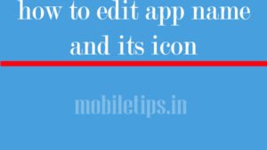 how to edit app name and icon